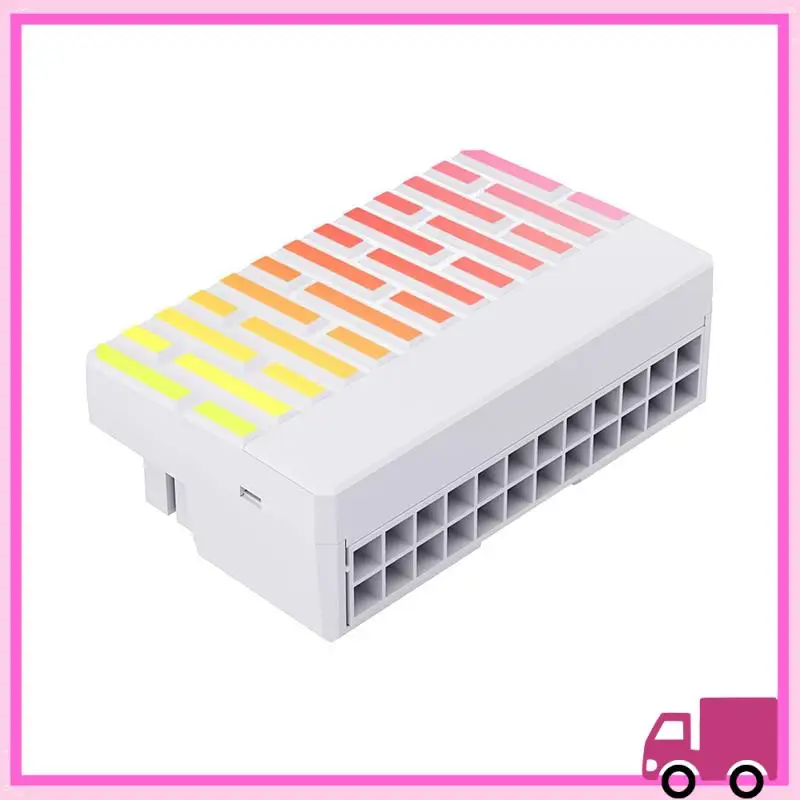 Compact ATX 24-Pin 90° Power Connector Adapter 5V 3 Pin ARGB 24Pin Female To Male 90° Power Adapter DIY For Desktops PC