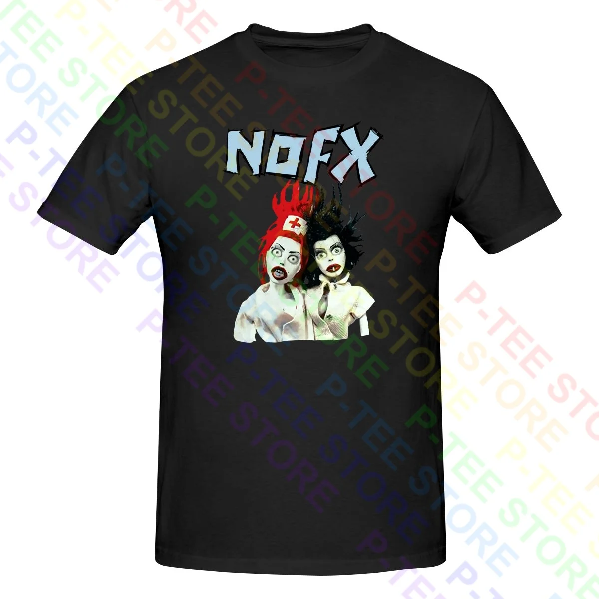 Nofx Pump Up The Valuum Shirt T-shirt Tee Pop Print Splicing Hot Deals