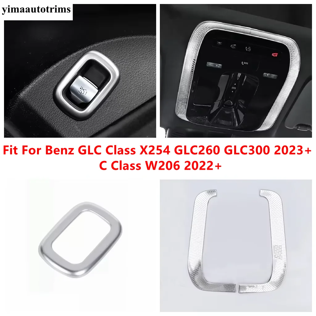 

Rear Door Button / Read Light Lamp Strip Cover Trim For Benz GLC Class X254 GLC260 GLC300 2023 2024 / C Class W206 2022 - 2024