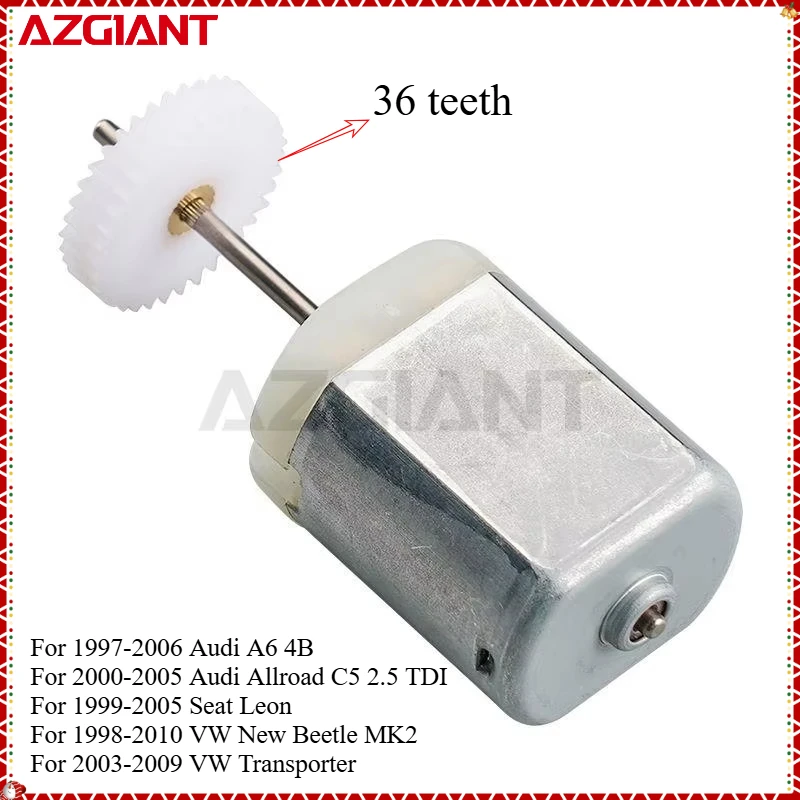 

AZGIANT Car door lock actuator motor for Audi Allroad C5 2.5 TDI/VW New Beetle/Seat Leon/VW Transporter new parts 36 teeth OEM