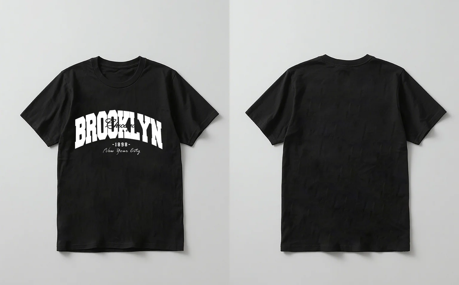 بروكلين 1898 نيويورك قميص مطبوع أبيض قطن تي شيرت عتيق ملابس الشارع للجنسين عادية كم قصير علوي الرجال النساء الموضة الحضرية