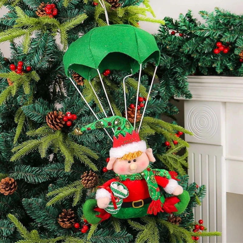 

Тканевый рождественский парашют, кукла, подвеска, рождественский парашютный эльф, витрина, рождественская елка, люстра, подарок