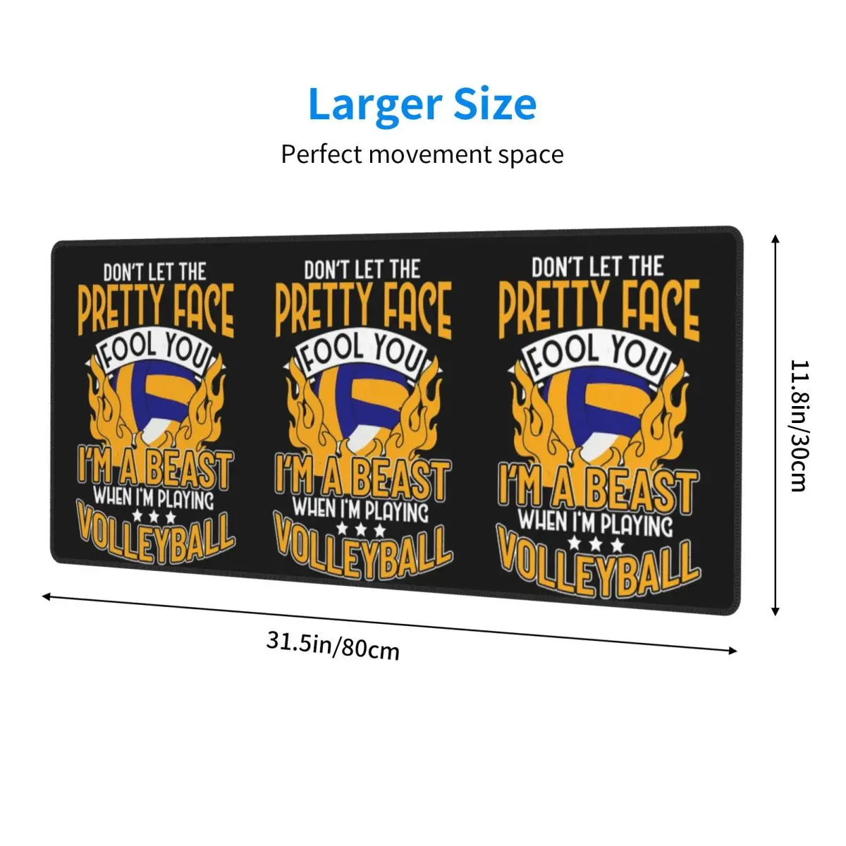 Large Mouse Pad I'm A Beast When I'm Playing Volleyball Gamer PC Laptop Mats Keyboard Carpet Computer Gaming Office Desk Mat