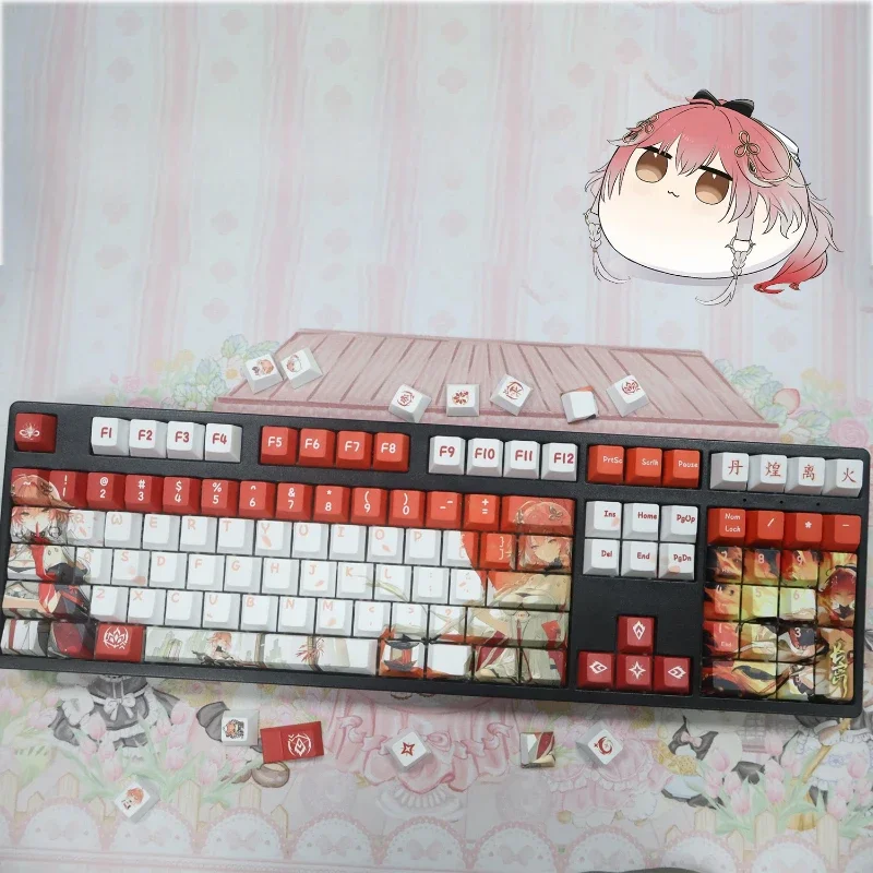 Wuthering Waves Ashleigh Haddad Anime Artisan Keycap, Cute Cartoon Cherry Profile, Keycaps de jogos personalizados para teclado mecânico