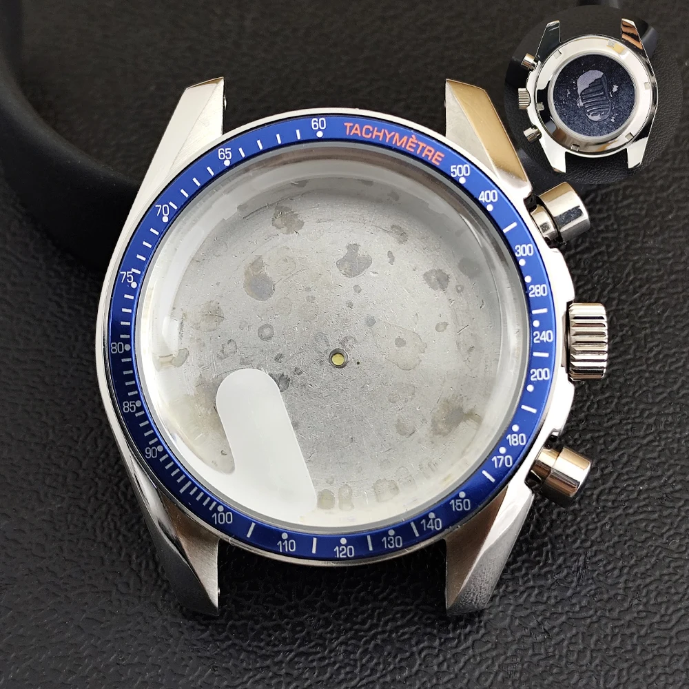 NONE 39,7 mm Uhren, Metallgehäuse, passend für VK63-Uhrwerk, Uhrenzubehör, Uhrenteile, passend für Uhrenbox mit 20-mm-Armband 6