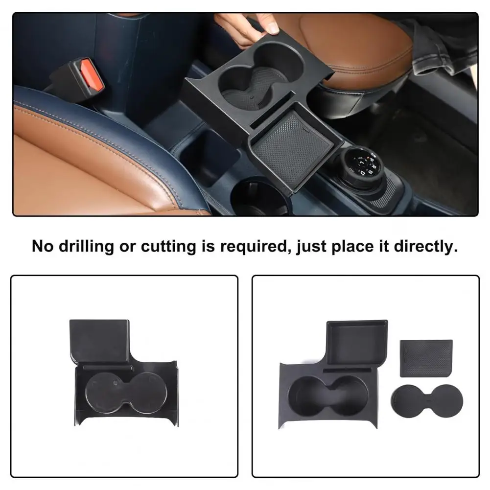 

Car Bottle Holder Extender Car Central Control Cup Holder Armrest Box Organizer for Maverick Easy to Install Dual Cup for Front