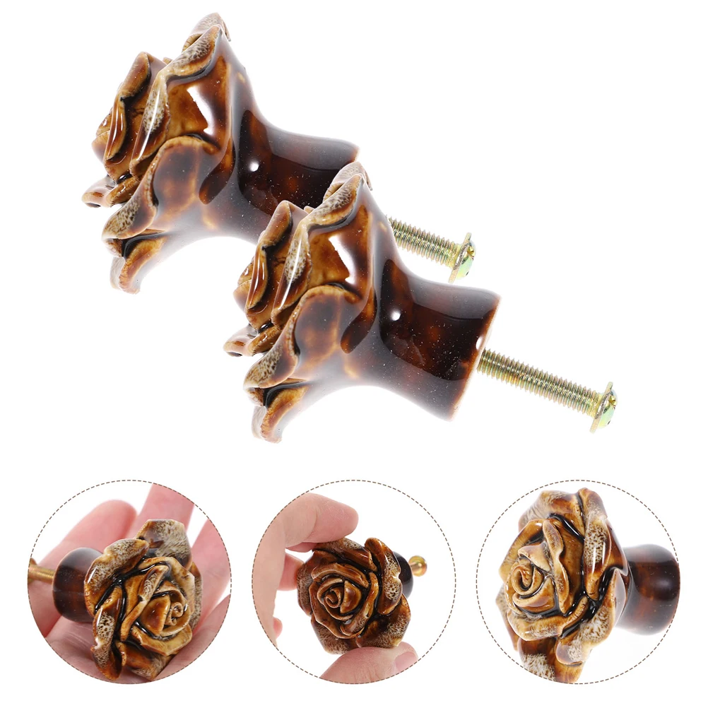 

4pcs Vintage Cabinet Handles Drawer Pulls Cupboard Door Zinc Alloy Durable Retro niture Pulls Decorative Kitchen Cabinet