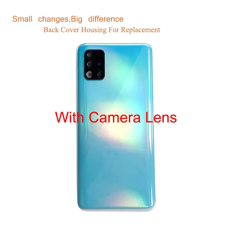 10Pcs/Lot For Samsung Galaxy A51 Housing Battery Cover A51 A515 A515F Back Cover Real Case Door Chassis Shell Replacement