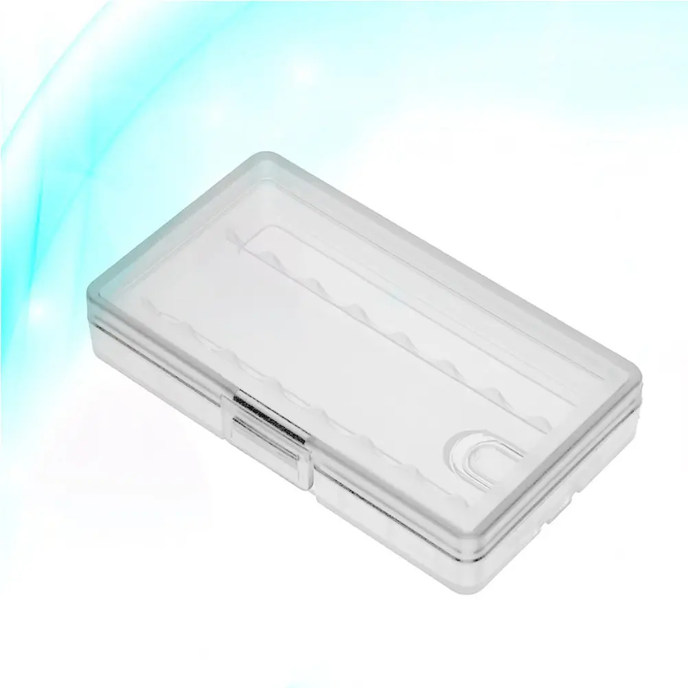 Compact Transparent Battery Storage Box for 8 Aa No 7 Batteries Made of Tough PP Plastic Portable Organizer Groove