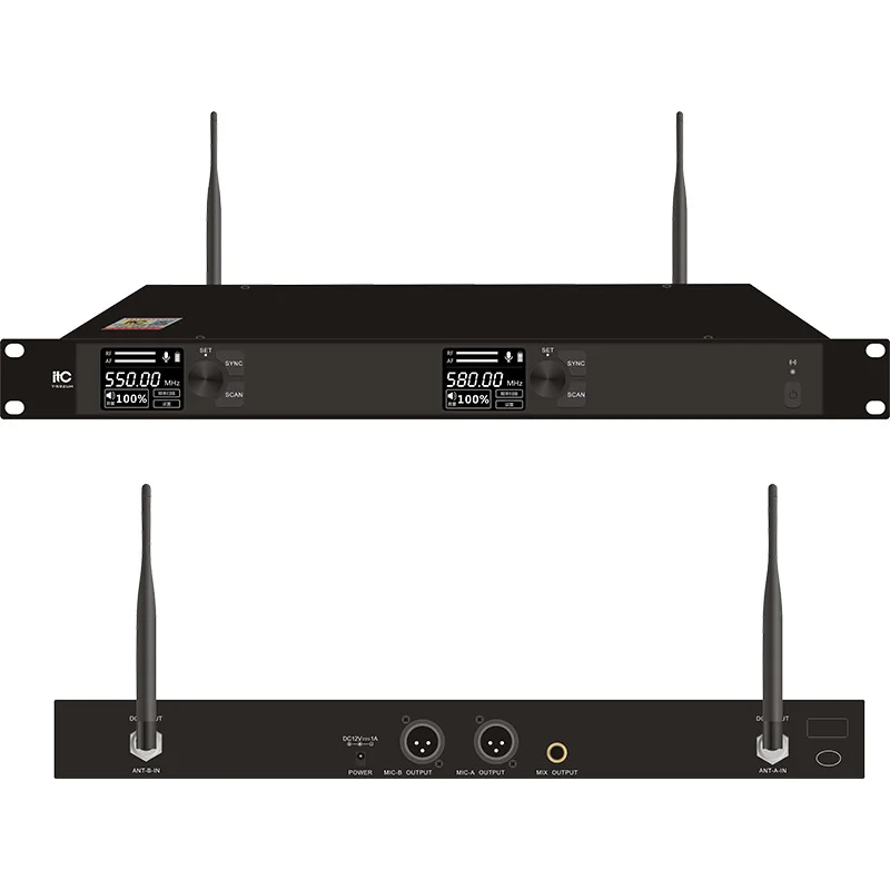 ITC Digital Wireless Microphone SystemT-592UH Widely used in conferences, training, teaching, KTV public broadcasting  weddings