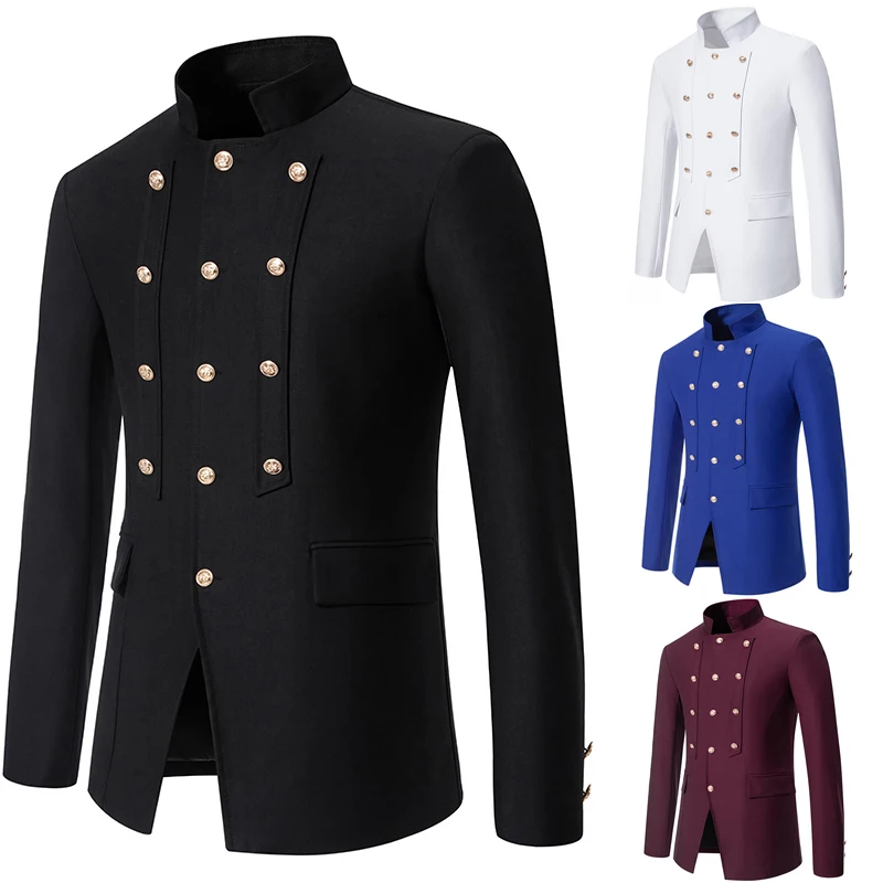 2024 Mens Victorian Jacket Steampunk Jacket Slim Coat Causal Suit Coat for Men Costume