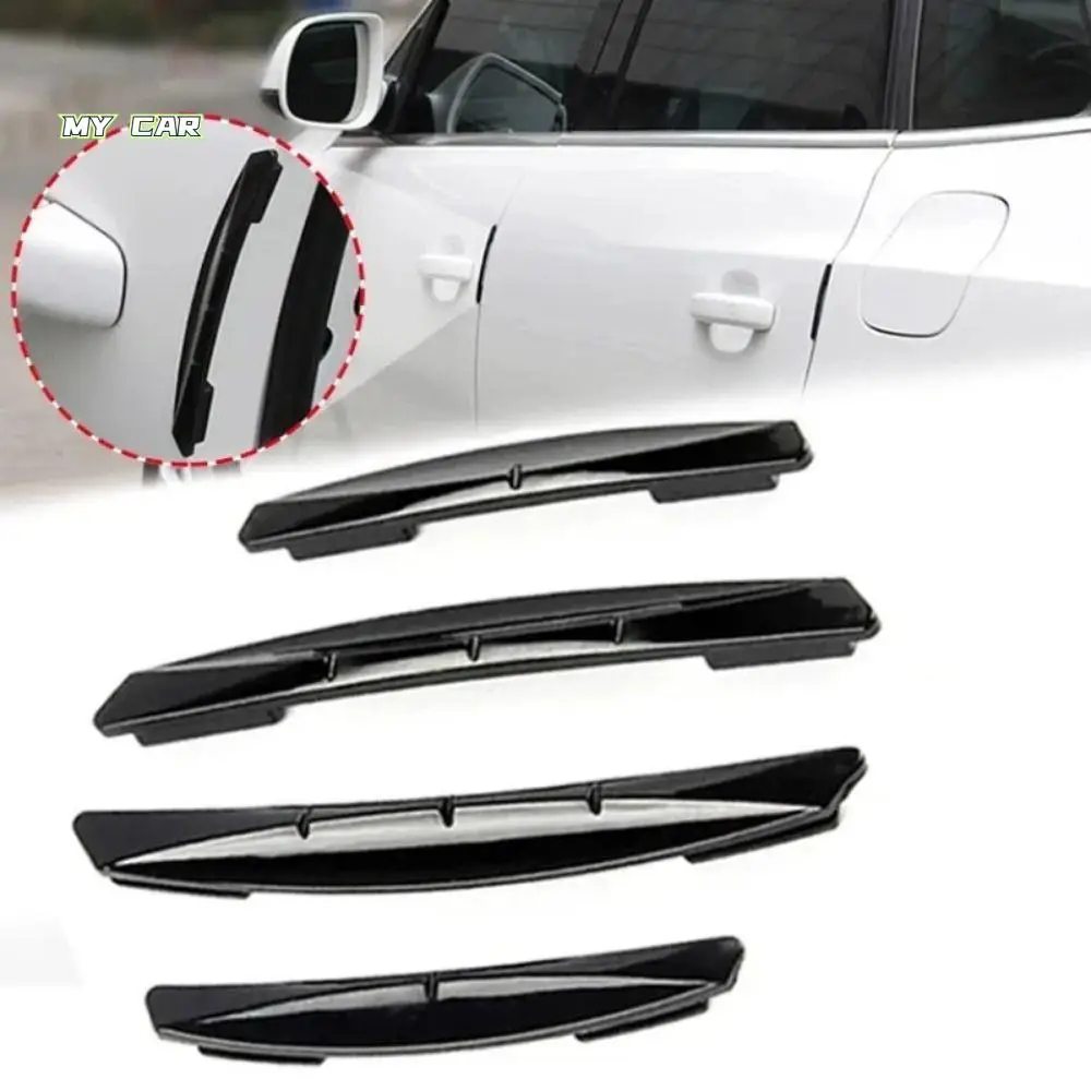 

4Pcs Universal Car Door Anti-collision Stickers Decorative Protective Car Anti-scratch Rubber Strip Transparent Black