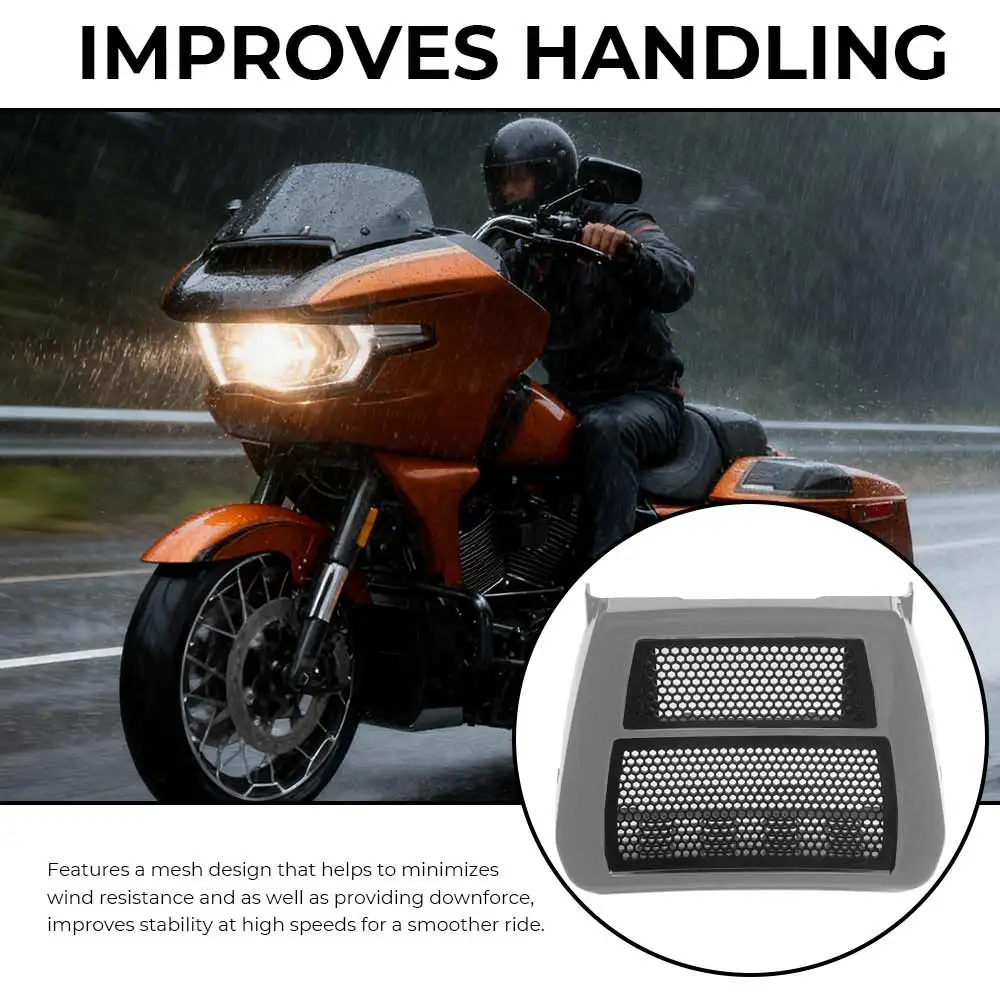 الجبهة هدية المفسدين السفلي المبرد غطاء الذقن ل هارلي الطريق شارع الإنزلاق CVO FLHXSE FLTRXSE FLTRX 2023-2025 دراجة نارية #2