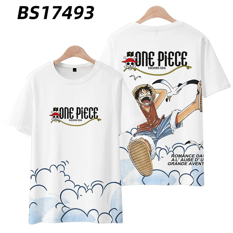 

2025 аниме мультфильм Лето ONE PIECE футболка Луффи Зоро 3D принт одежда женские мужские модные футболки с короткими рукавами повседневные топы
