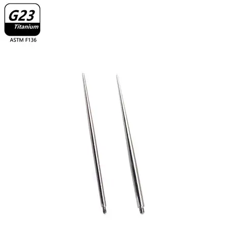 10 pz/lotto G23 Titanio Puntura Ago Guida Pancia Labbro Orecchio Sopracciglio Strumenti Perno di Inserimento Cono Piercing Allungamento Strumento Accessorio