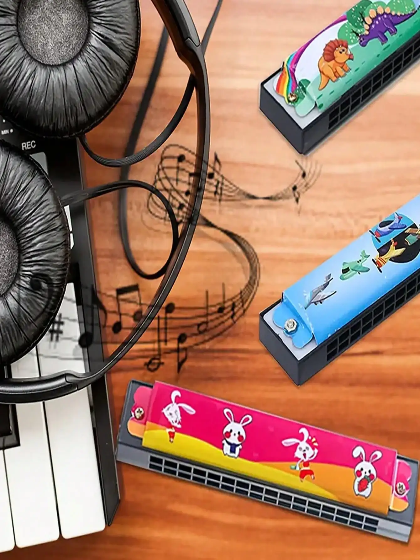 6/12 ชิ้น ฮาร์โมนิก้าพลาสติกหลากสีสันแบบสุ่มพร้อมดีไซน์รูปสัตว์และหัวใจแสนสนุก - เหมาะสำหรับงานเลี้ยงวันเกิด