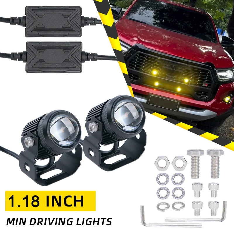 

Senlo 12V Dual Color Universal Auto Motorcycle Headlight LED Lights Auxiliary Spotlight Driving Lamp Fog Light ATV Accessories