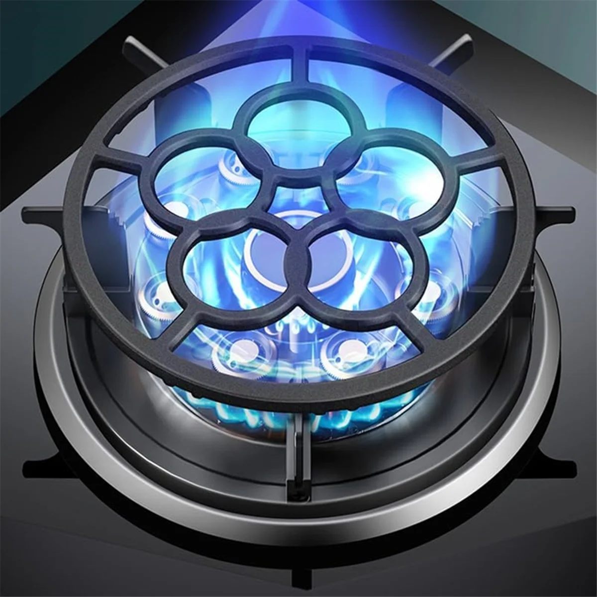 

AA25 2 Pack Cast Iron Wok Support Ring, 7.28inch Non Slip Gas Hob , Metal Stovetop Stand Trivets Extender