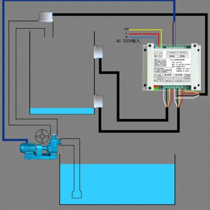 XKC-C352-3P Non-contact Water Level Sensor High Low Level Switch Controller Water Pump Automatic Liquid Level Detection Module