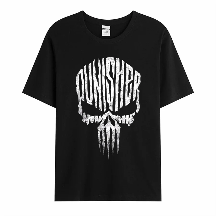

High quality men's T-shirt women's oversized T-shirt skull cotton short sleeved street top S-3XL