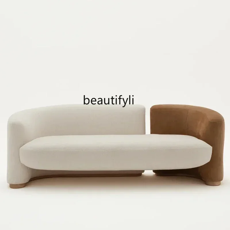 60.Single creative sofa designer casual Italian minimalist fabric modern special-shaped bedroom lounge area reception