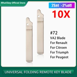 10Pcs/Lot Replace Original Car Flip Key Blade #72 VA2 For Renault For Citroen Triumph For Peugeot 307 407 Folding Key Blank