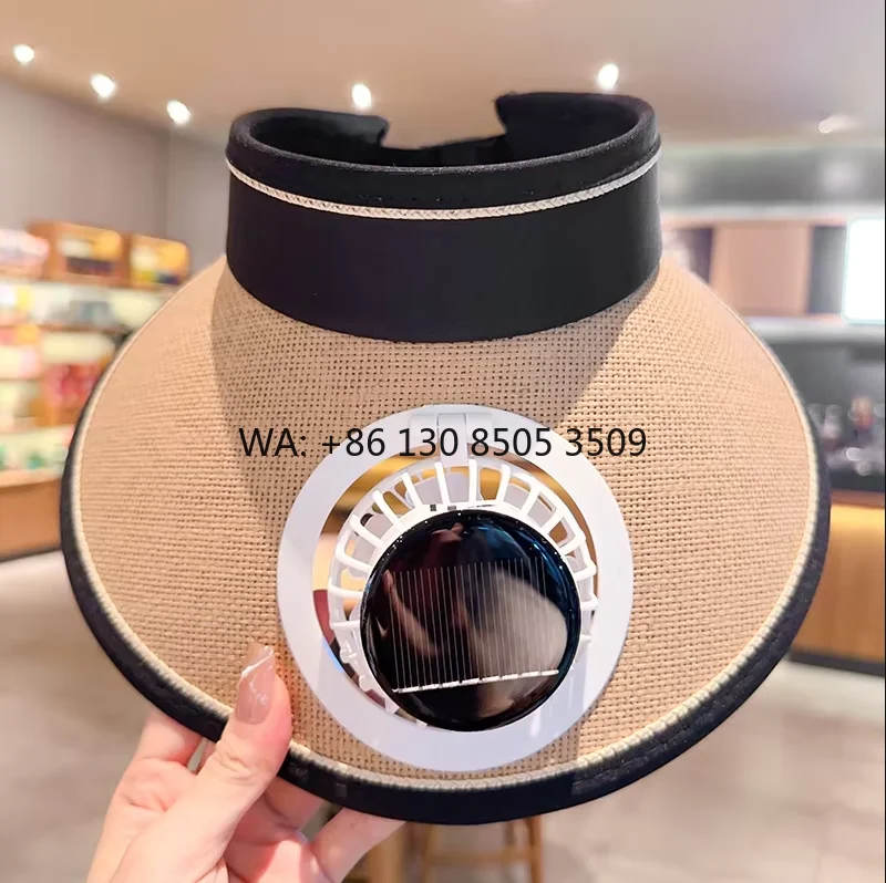 

Sunscreen, solar energy and USB charging adjustable speed fan cap, sun hat with fan, outdoor baseball cap