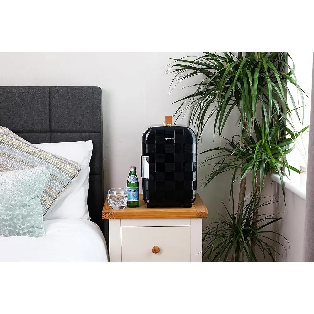 Compact Mini Fridge 10L Portable Cooler 12V 110V Quiet Energy Efficient Skin Care Beverage Fridge Freestanding Home Office