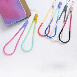 Short Rope Key Straps Hand Strap Phone Charms Phone Hanging Rope Watercolor Woven Pattern Wrist Hand Strap Mobile Phone Strap