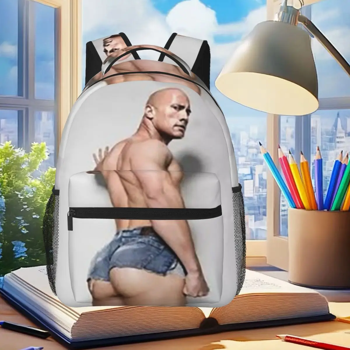Dwayne Johnson Rock Backpack Student Boys Girls BookBag Kids School Bag Computer Shoulder Bags for Men Women
