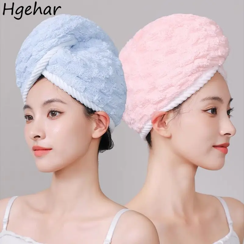 Towel Bath Hair Drying Super Absorbent Tender Cute Solid Shower Caps Comfortable Quick Dry Universal Reusable Simple Bathroom