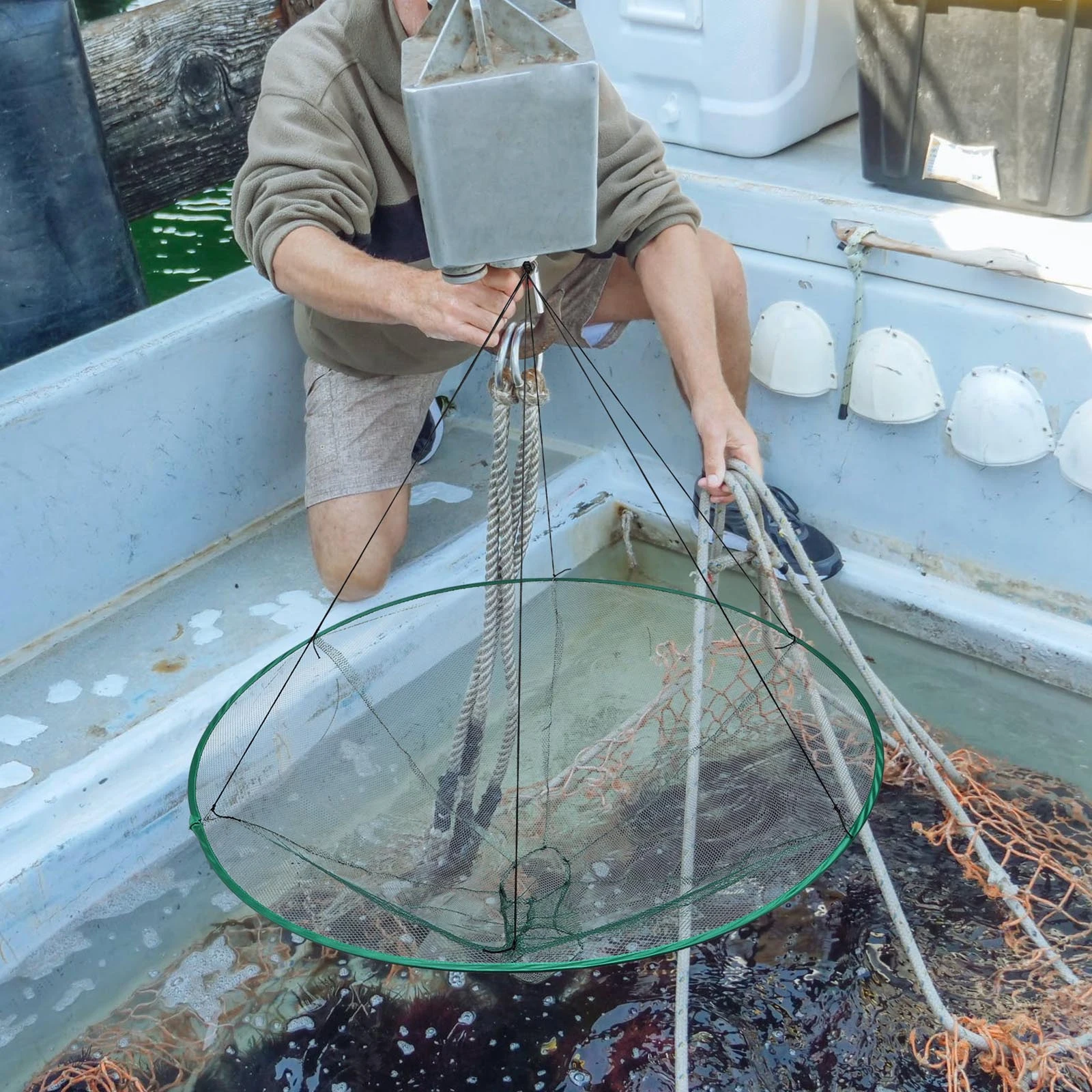 

Fishing Nets Shrimp Catching Grabbing Basket Portable Folded Small Folding Hand