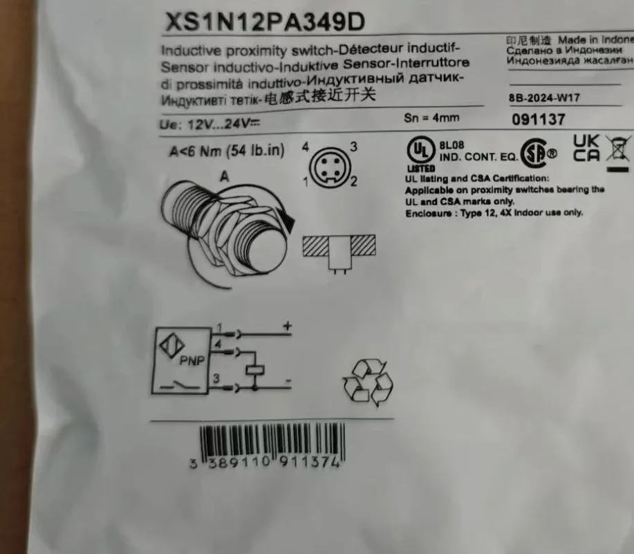2 pieces suitable for XS1N12PA349D sensor