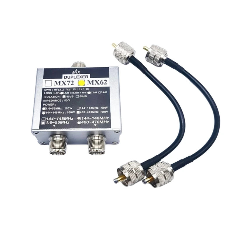 MX62 Portable Antenna Coupler Seamless Connection Multi Frequency Transit Station Support Fit for FT857D FT911 ATAS-120A