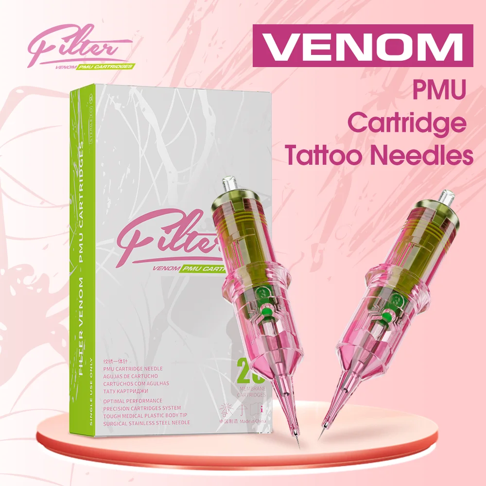 

Filter Venom Permanent Makeup Tattoo Cartridge Needles Eyebrow Eyeliner Lips for Permanent Makeup Rotary Pen Machine 20 PCS/Box