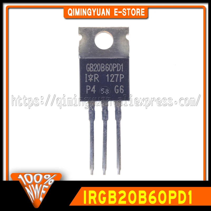 Lote de 5 a 10 unidades de IRGB20B60PD1, TO220, GB20B60PD1, en STOCK