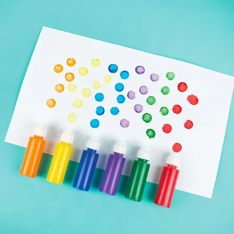 Washable Dot Markers, 6-Pack Neon Colors
