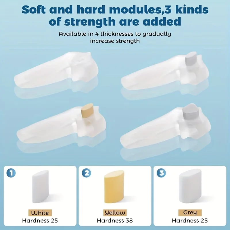 2pcs Silicone Toe Separator + 6pcs Adjustable Module, Toe Spreader for Women & Men, Toe Cushion, Toe Pads for Daily Use
