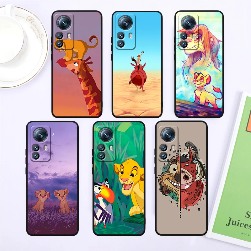 

Disney Lion King Simba For Xiaomi Mi 13T 13 12T 12 11T 11i 11 A3 10T 10 9 Pro Lite Ultra 5G Black TPU Phone Case