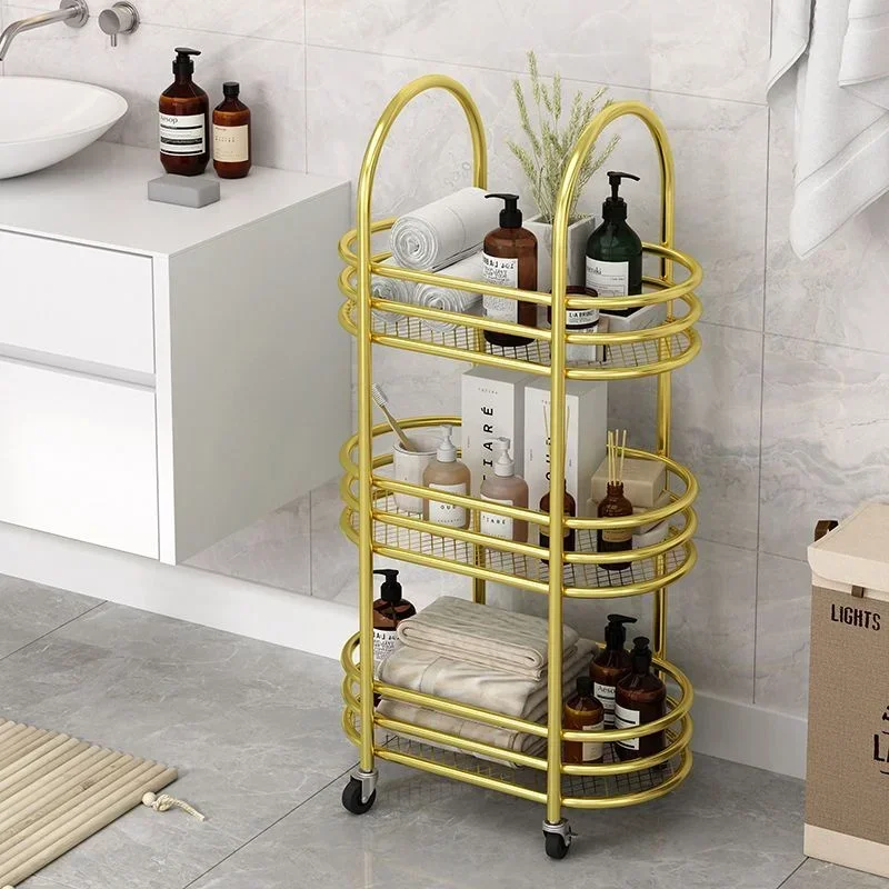 Trolleys Beauty Salon Trolley with Wheels Mobile Barber Shop Nail Tool Cart  Storage Rack Multifunctional Racks