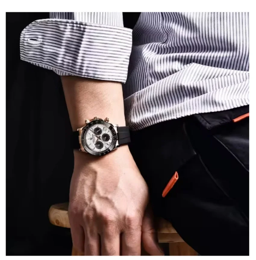 40mm New V2 PAGANI DESIGN Men's Quartz Watches Sapphire Retro Chronograph Stainless Steel Waterproof Watch Men Relogio Masculino