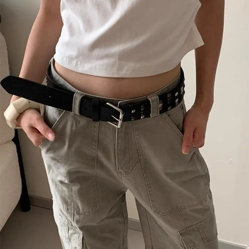 المتخصصة خمر حزام المرأة الجلود القوطية برشام حزام الخصر Y2k تنوعا فستان حزام البنطال الجينز الخصر الملحقات