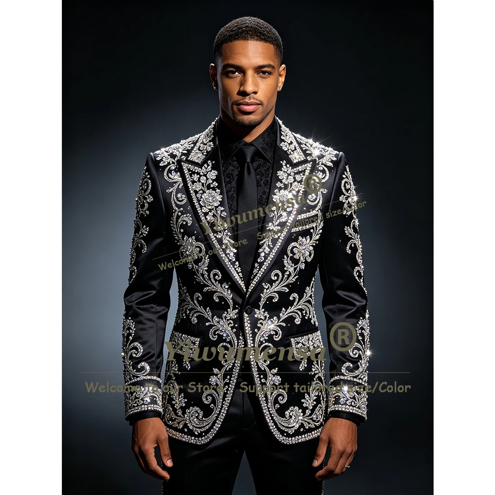 Man Exclusive Tuxedo Suit Single Breasted Jacket Pants 2 Piece Sets Groom Formal Wear Attire Customized Male Fashion Clothing