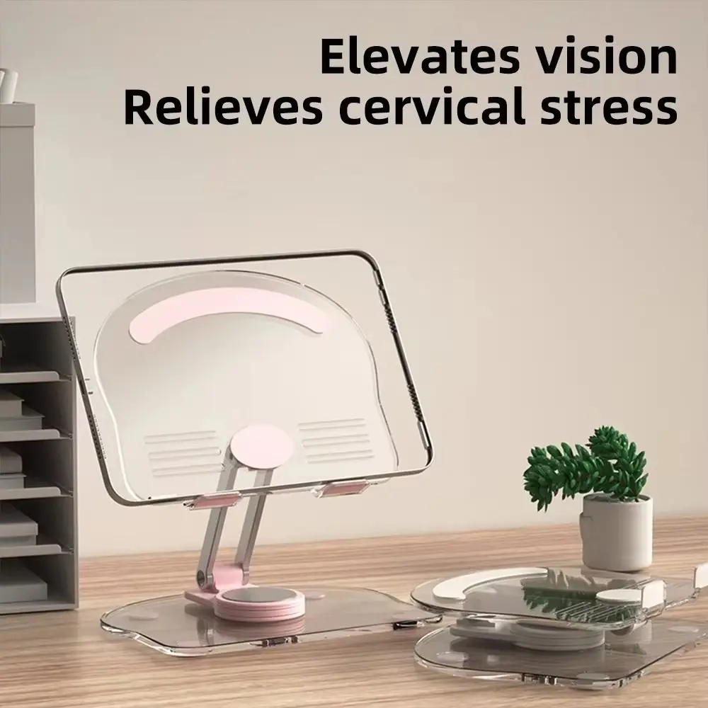 

Акриловая подставка для планшета, складная регулируемая настольная подставка, противоскользящая 360° ° Вращающаяся подставка для телефона для iPad Pro 9,7 Air 4 5 Mini 6 11