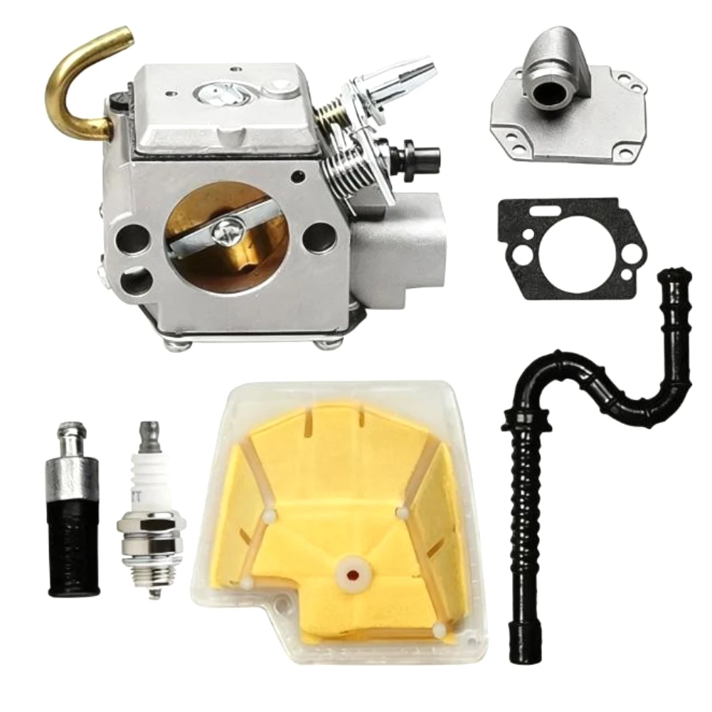 MS270 MS280 Carburetor with Air Filter and Fuel Line Compatible with For SL MS270C MS280C Chainsaw Parts Smooth Running