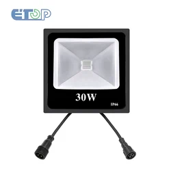 Addressable DC12V 30W High Power WS2811 Controlled Flood Lights IP66 Waterproof With Raywu/Paulzhang/Xconnect Connectors