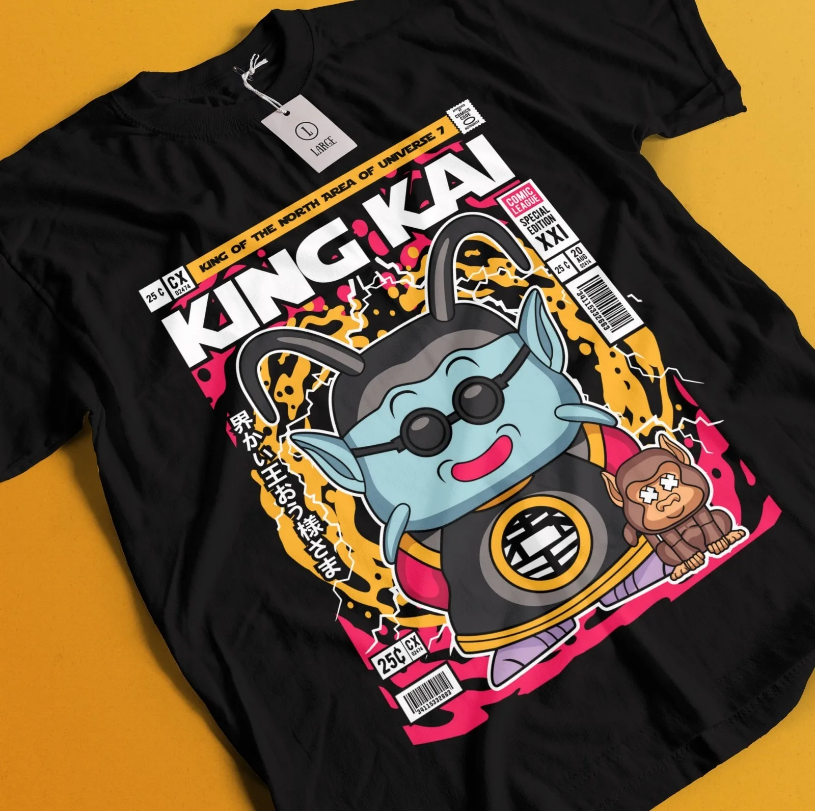 2026 Sommer ONE PIECE Anime King Kai Bedrucktes Lockeres Kurzarm-T-Shirt aus Reiner Baumwolle für Kinder Trendiges Unisex Casual Loose Y2k