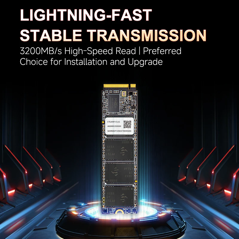 

KingBank KP230 SSD NVMe M.2 PCIe 512GB Solid State Disk 2280 Internal Hard Drive for Laptop Desktop Micron Chip 3200MB / S