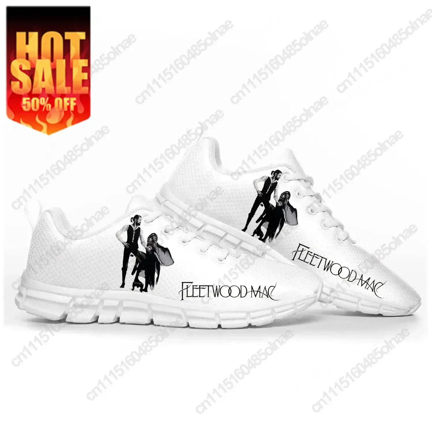 Fleetwood Mac Pop Rock Band Sports Shoes Mens Womens  Sneakers Custom Couple Shoes White