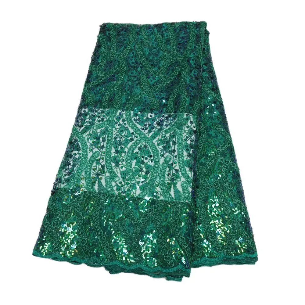 

Роскошные африканские кружевные сетчатые ткани, вышитый нигерийский тюль, Французская ткань для вечеринки, свадьбы, 5 ярдов/Лот, новое поступление